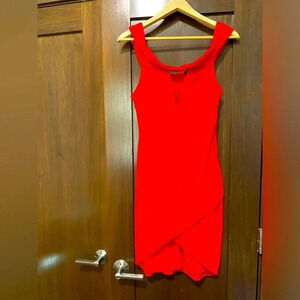Red Hot Bodycon Dress.  Size L.  NWOT.  Lined.